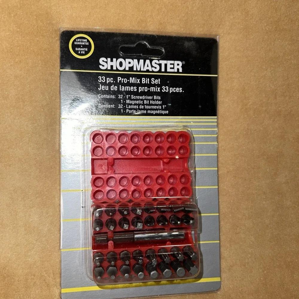 Shopmaster 33pc. Pro-mix Bit Set 32-screwdriver Bits, 1-magnetic Bit Holder